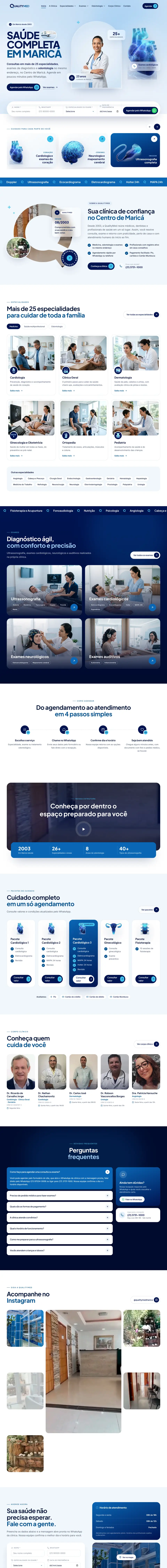 Página inicial do site de QualityMed